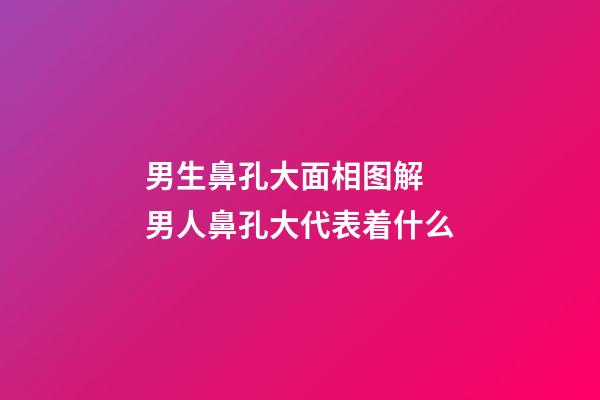 男生鼻孔大面相图解  男人鼻孔大代表着什么